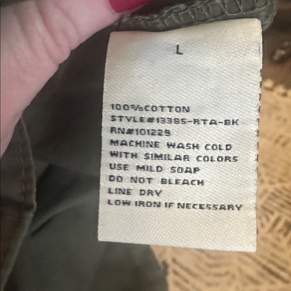 Ashley By 26 International Size Large Olive Green Army Utility Jacket - Picture 9 of 9